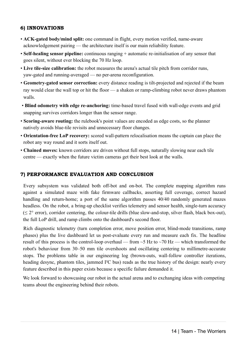 The Worriers — Team description paper, page 14 of 16
