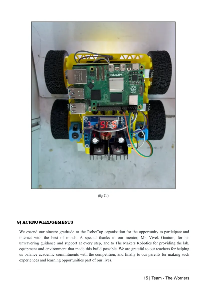 The Worriers — Team description paper, page 15 of 16